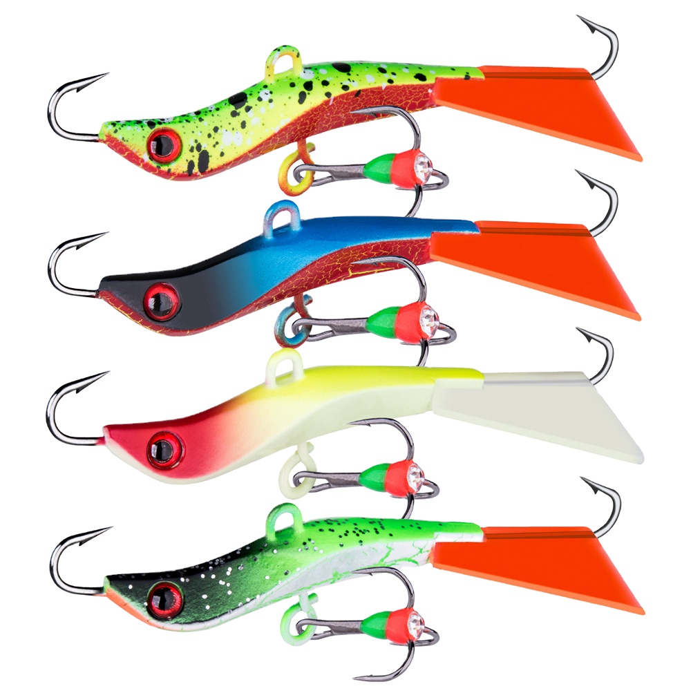 Goture 4pcs Winter Fishing Lure Ice Jig Hard Bait Balance Wobblers Pike Perch Winter Ice Fishing Accessories 71mm 14g