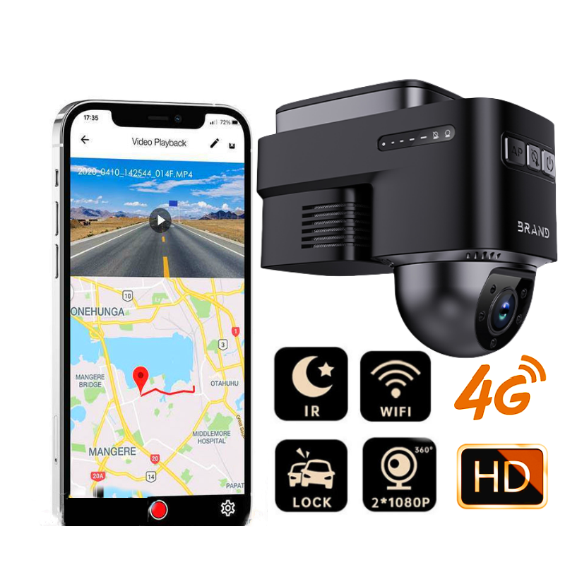 4G pro aim Car Dash Camera WiFi GPS DVR High Definition Video Recording Night Vision Interior Monitoring for Vehicle Security