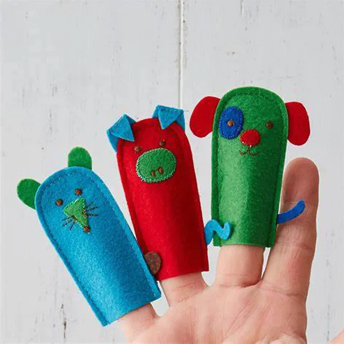 wholesale kids toy handmade animal felt finger puppet