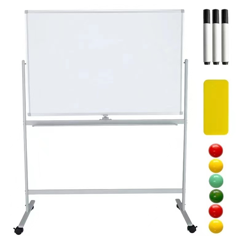 bid school and office 100cm x200cm Large Mobile Magnetic White Board With Stand Double Sided Dry Erase Portable Whiteboard