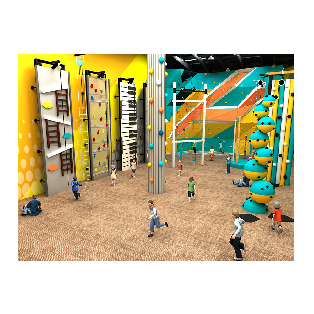 amusement equipment ninja park playground children rock wall indoor kids climbing walls for sale