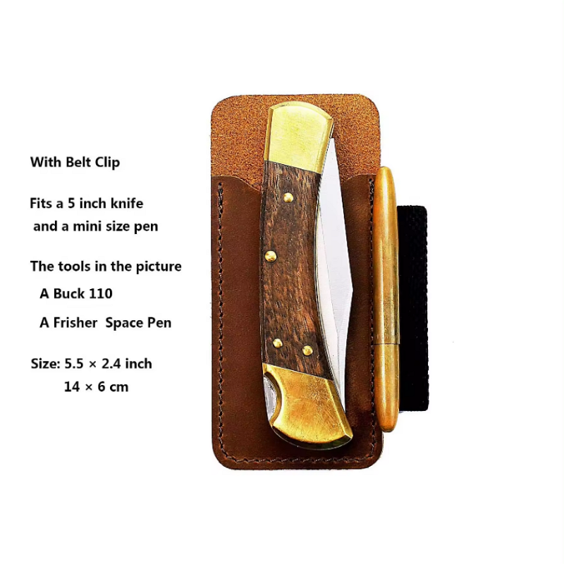 Outdoor Picnic Camping Genuine Leather Knife Holder EDC Tools Holster Portable Knife Sheath Durable Pouch