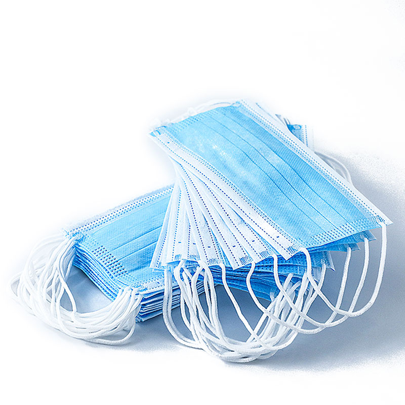 США FBA маска Earloop тип синий цвет нос одноразовые 3ply нетканые медицинские маски для лица