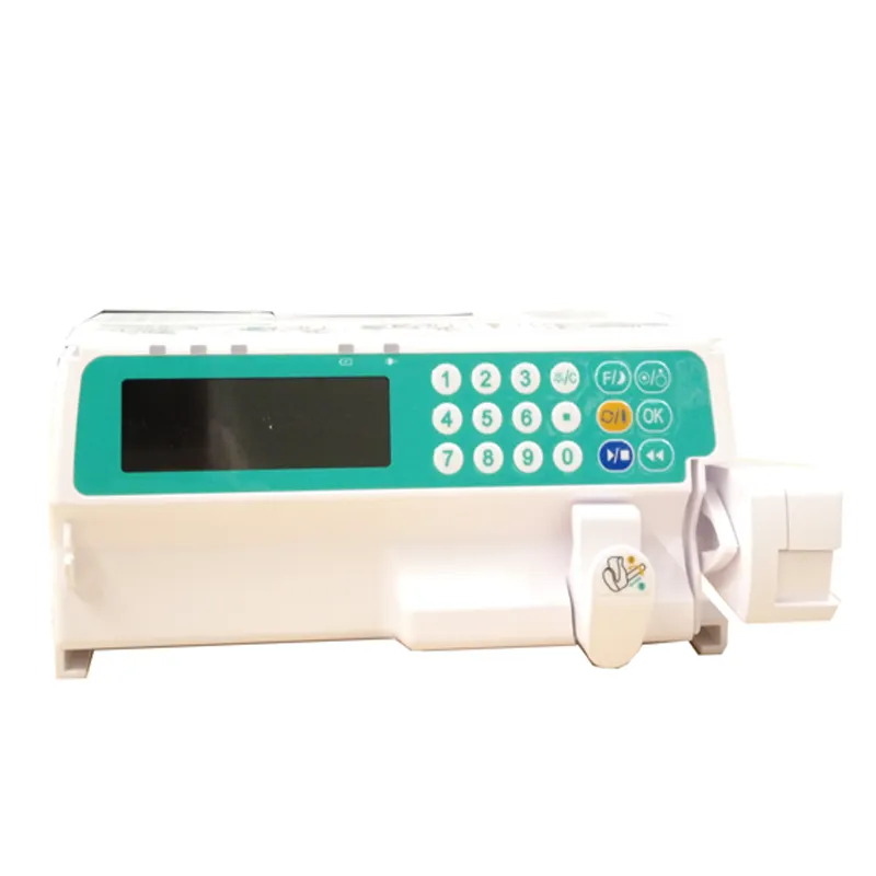 Portable medical syringe infusion pump for hospitals