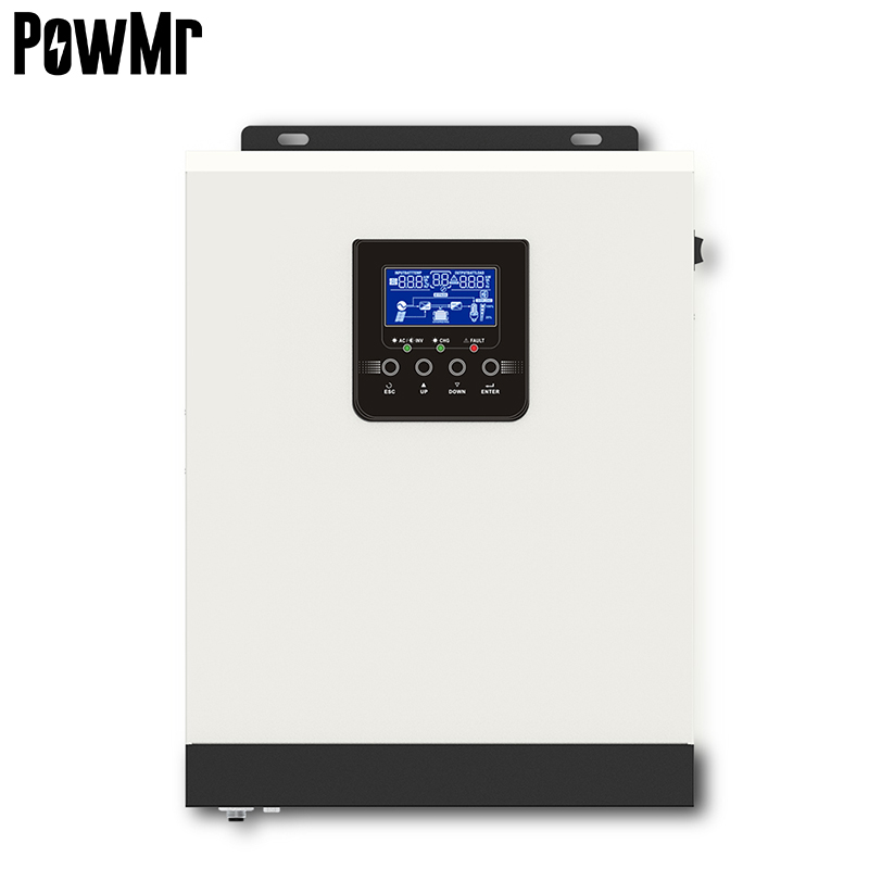 PowMr 3KVA 2400W 220VAC Гибридный солнечный инвертор и зарядное устройство, встроенный в 24VDC PWM 50A за максимальной точкой мощности, Солнечный контроллер заряда HPS-3K-24V