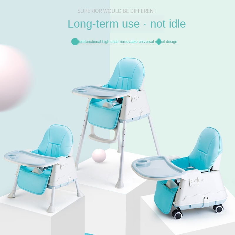 Large baby children's dining chair, multifunctional foldable portable, dining table and chair seat