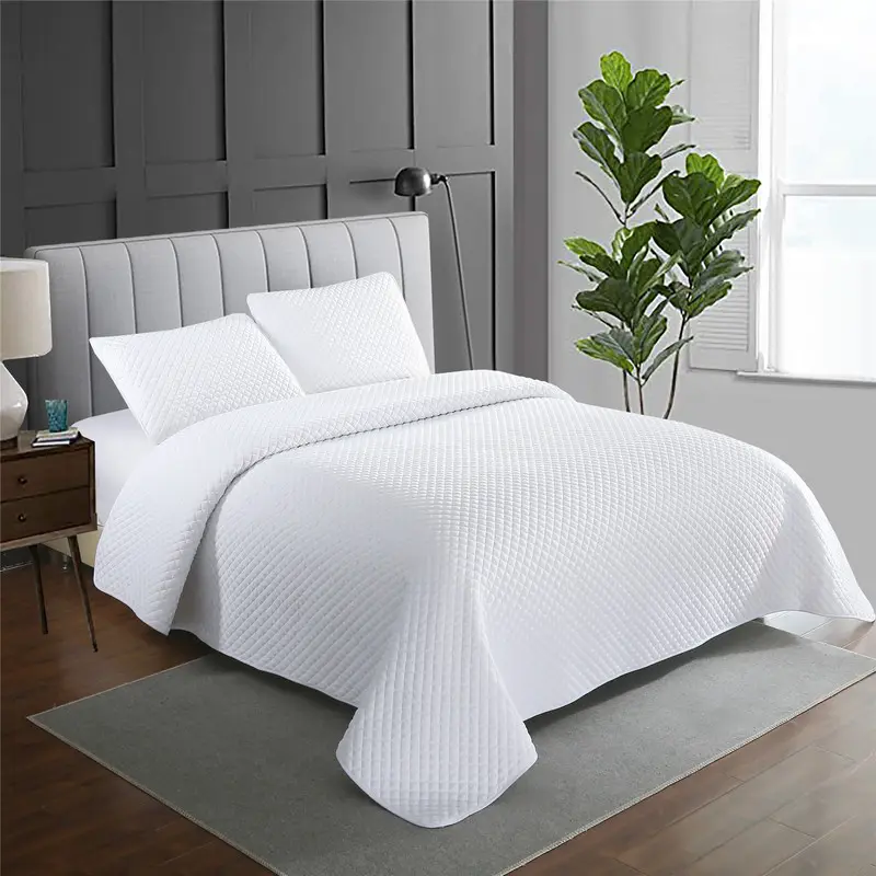 Machine Washable All- Season White Down Alternative Quilted Comforter Duvet Insert Filled Fiber Quilt Comforter Quilt Queen Size