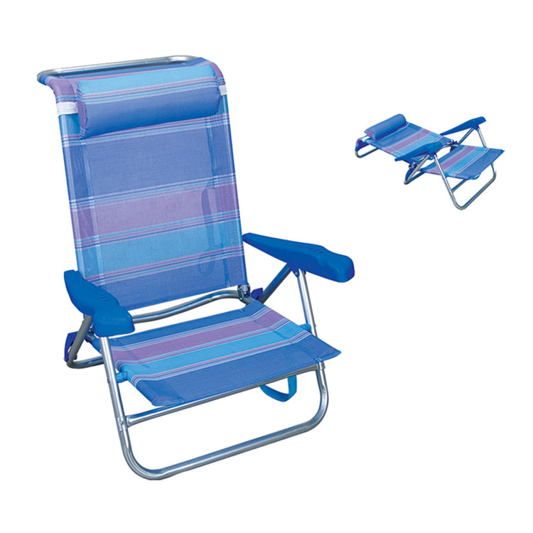 Silla de playa, повседневные Оригинальные шезлонги, алюминиевые пляжные стулья с подушкой на продажу