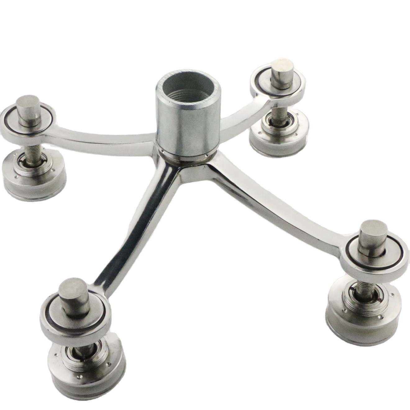 Stainless steel 4 arms adjustable brackets curtain wall glass spider