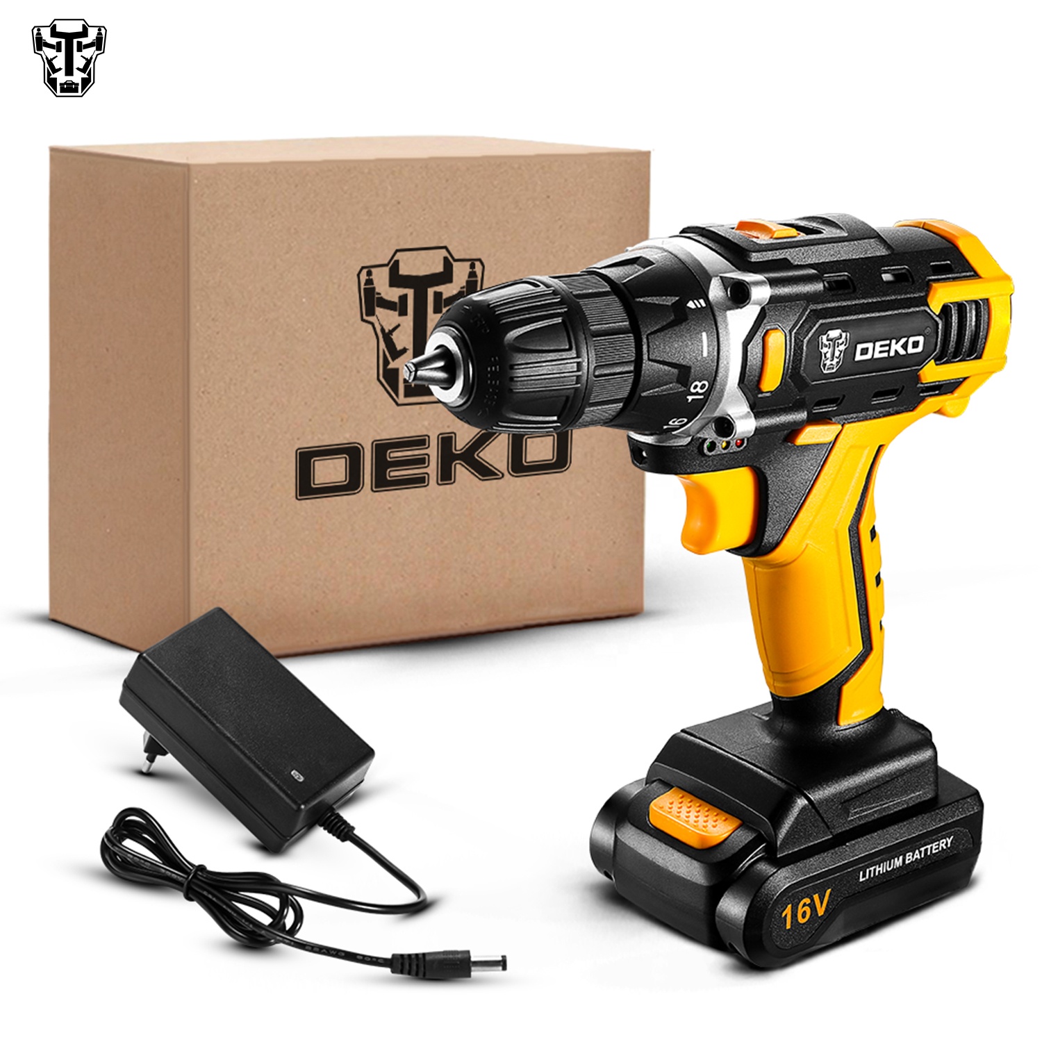 DEKO DKCD16FU SET1 Беспроводная отвертка 16 в 32 нм Мини дрель с литий-ионной батареей БЕСКЛЮЧЕВОЙ патрон силовой привод