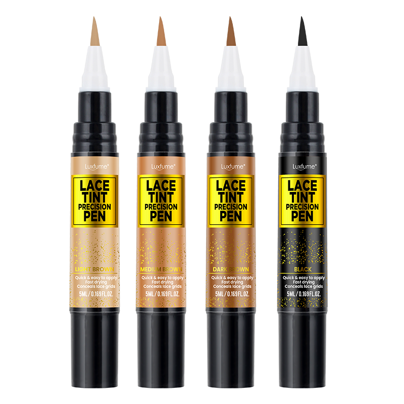 Oalen Private Label 5Ml Wig Tint With Brush 4 Colors Light Brown Lace Hair Dye Tinted Pen