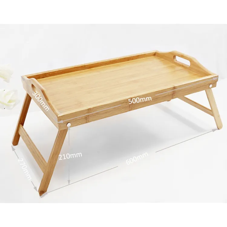 New Style Hand Make Bamboo Eco Friendly Foldable Bed Laptop Tray bamboo breakfast tray table
