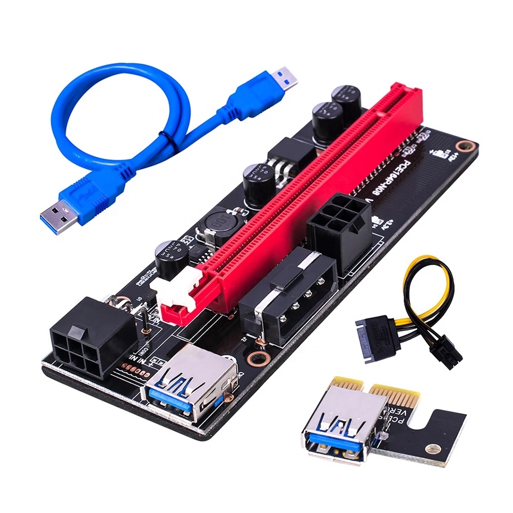 2021 новые Ver009 Usb 3,0 Pci-E Ver 009S Экспресс 1X 4X 8X 16X расширитель Riser карта адаптера Sata 15Pin до 6 Pin кабель питания