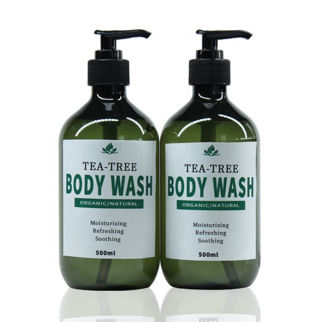 Private LabelOEM Customized Natural Organic Vegan Green Tea Tree Essential Herbal Moisturizing Bath Shower Gel Foam Body Wash
