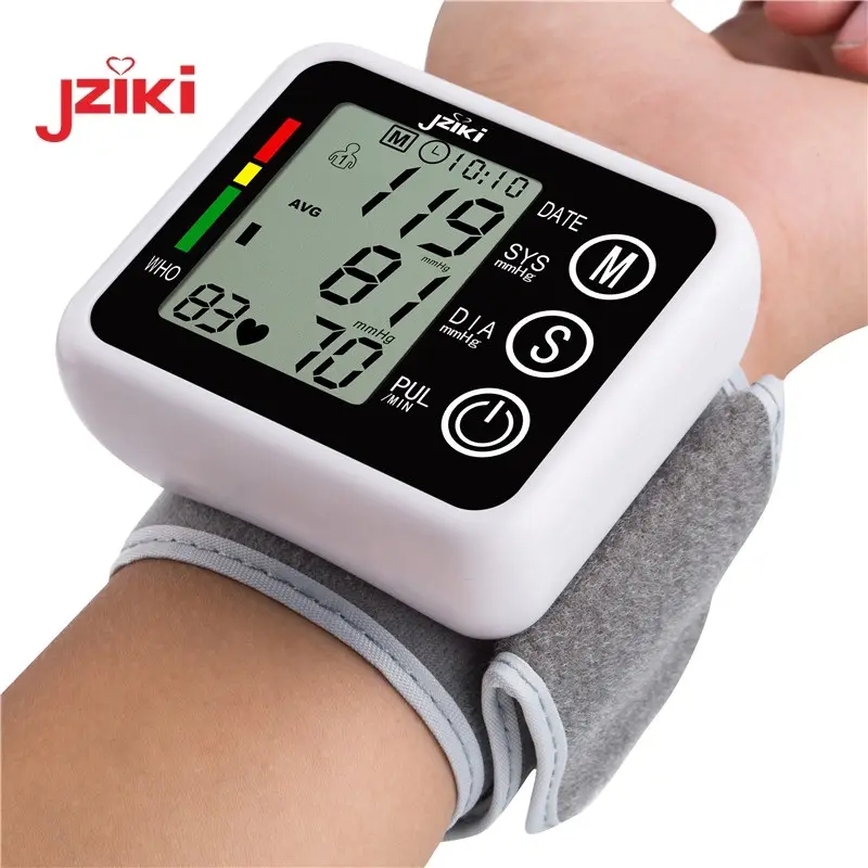 JZIKI Double User Memory Arrhythmia Detection Portable Wrist Blood Pressure Monitor