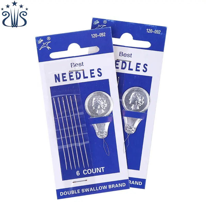 6Pcs 120-092 New Sharp Sewing Needles With Threader DIY Sewing Tool Needlework Hand Sewing Needle