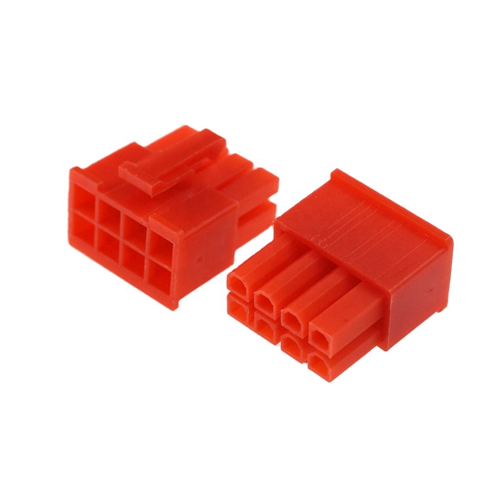4.2 mm GPU 8 Pin Receptacle Housing Female Socket PCI Express PCI-E PCIe Video Card Graphic Card Shell cross Mini-Fit Jr RED