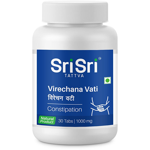 Индийский травяной продукт шри-Шри Аюрведа Virechana Vati-запор, 1000 мг