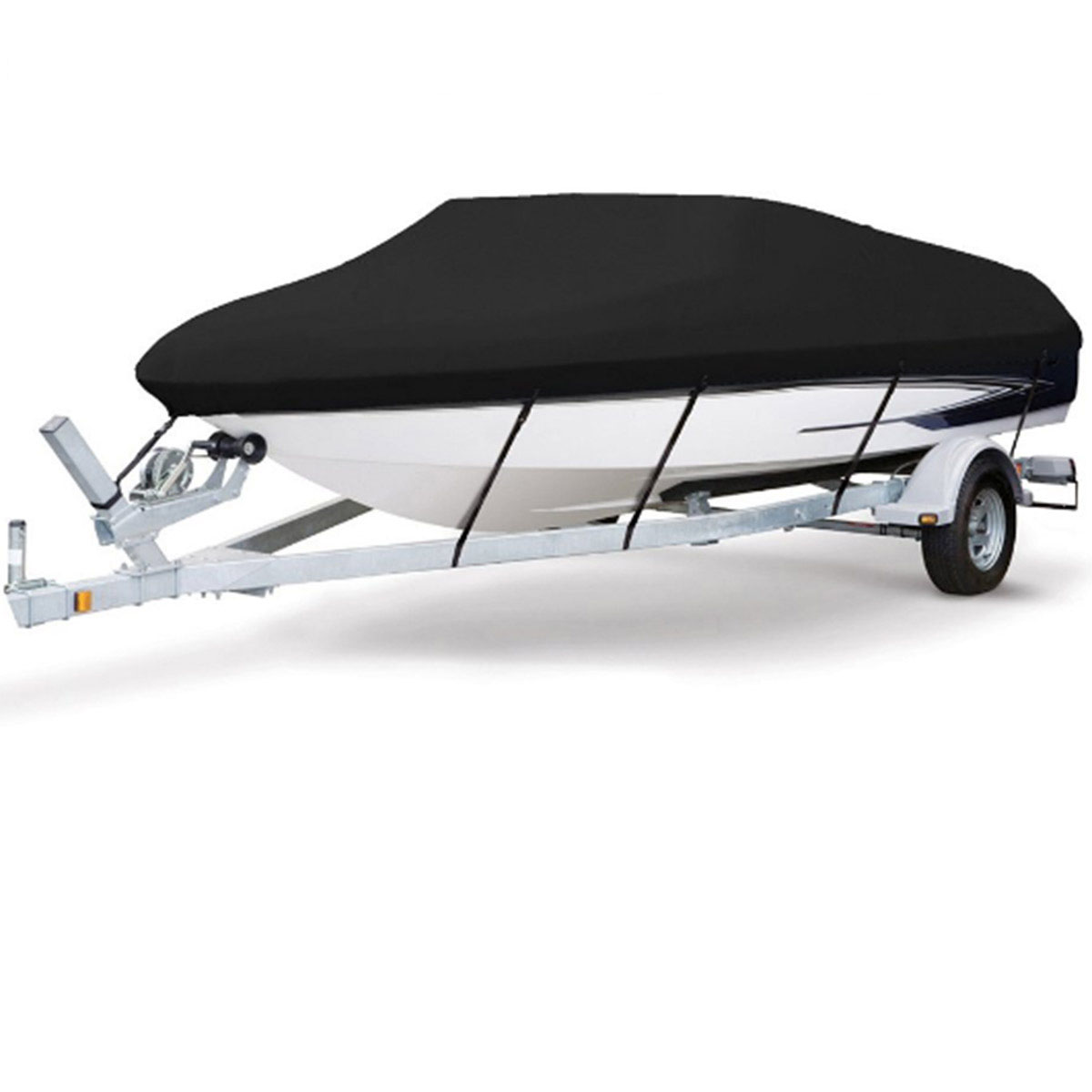 210 d waterproof vessel fishing boat pull-type v square boat cover rain prevented bask in confinement