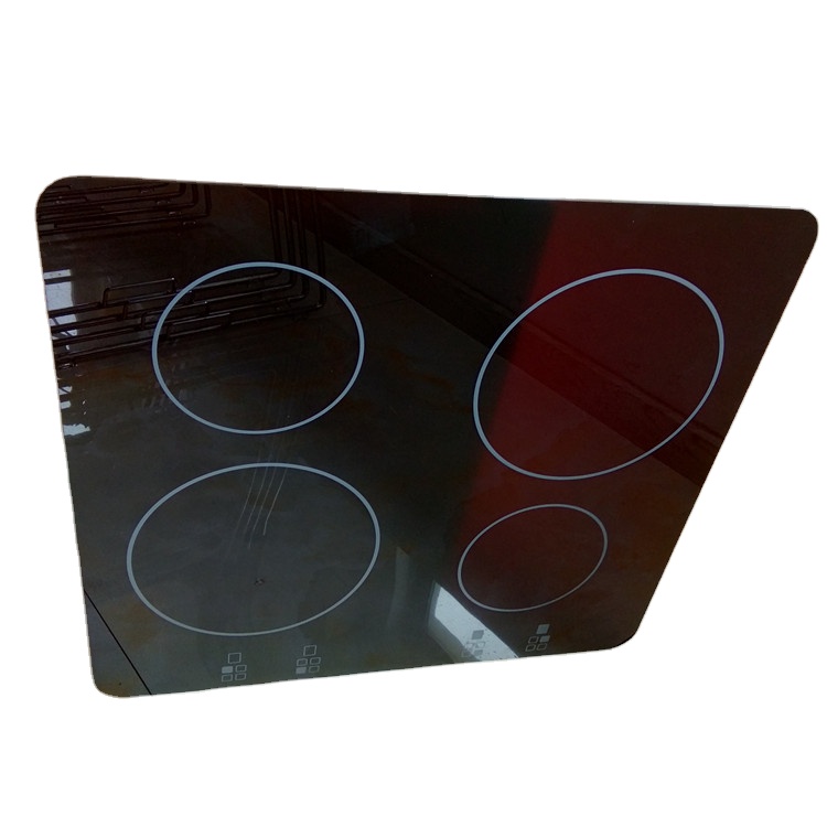 Cooktop Fire Heat Resistant Ceramic Glass Flat Tempered Ceramic Frit Glass Sheet