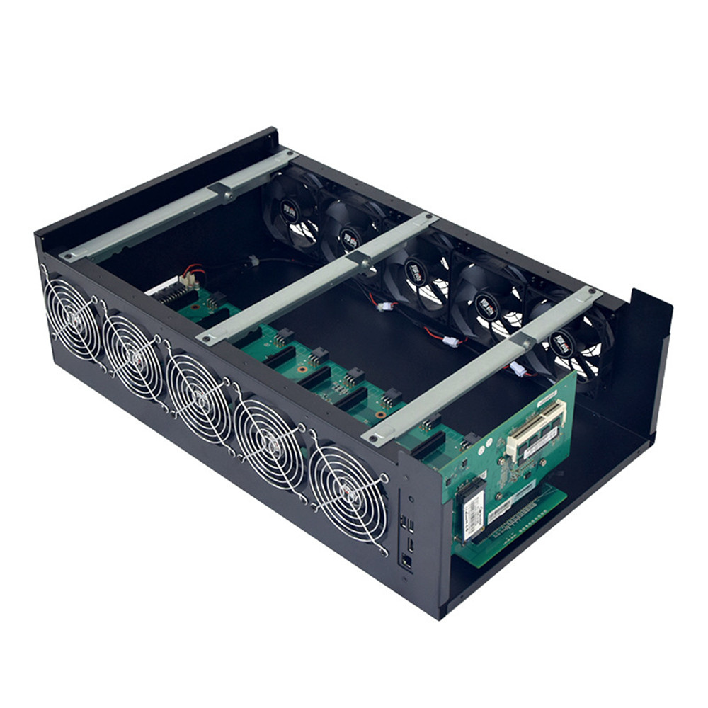 Полный комплект корпуса для компьютера 8GPU 9GPU с вентиляторами gpu система готов для установки видеокарт для сервера