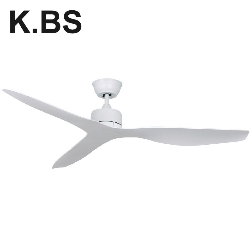 KBS Modern Ceiling Fan 52 inch Ceiling Fan 3 ABS Blades DC Motor with Remote Control Wihte Color Hot Sale