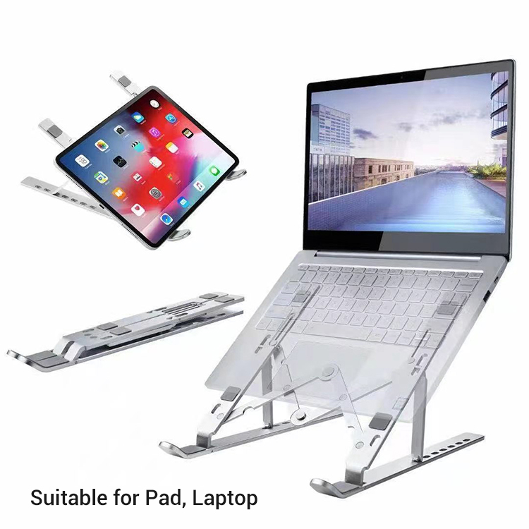 2020 Huihong OEM laptop cooling pad 186*253*68 mm ergonomic portable adjustable desktop laptop stand aluminum