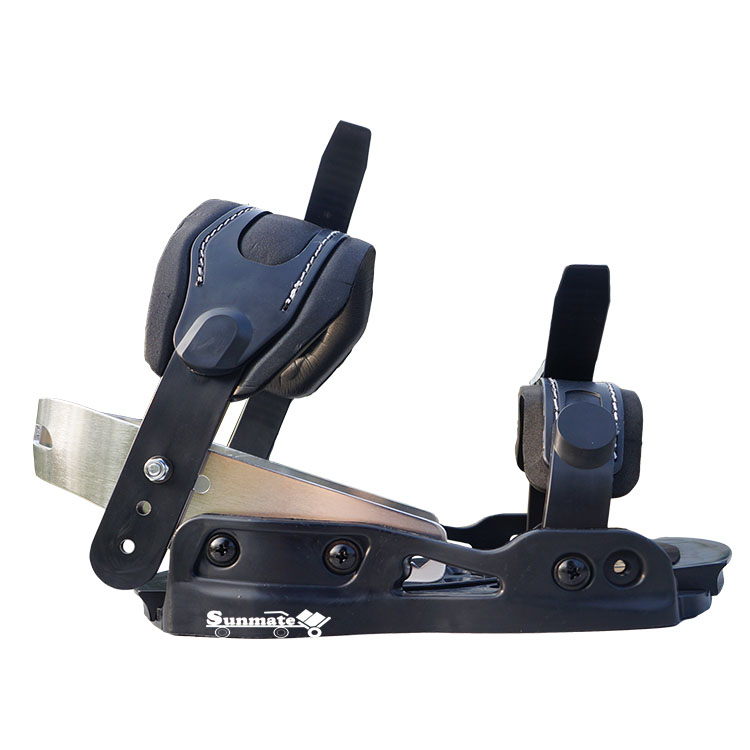 Sunmate Black Plastic and Aluminum Fit Men's Premium Large Size Waveboard Snowboard Binding