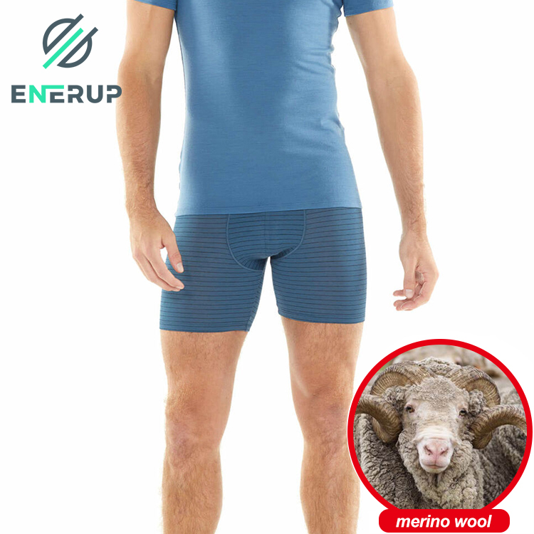 Eneurp OEM/ODM компрессионное нижнее белье из мериносовой шерсти, мужские боксеры, шорты, трусы