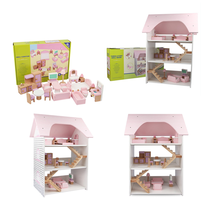 Yohi Hot Sale Huge Dollhouse with Dolls Colorful Light Dream House Doll House Dreamhouse Gift for Girls Gabby'S Doll House Light