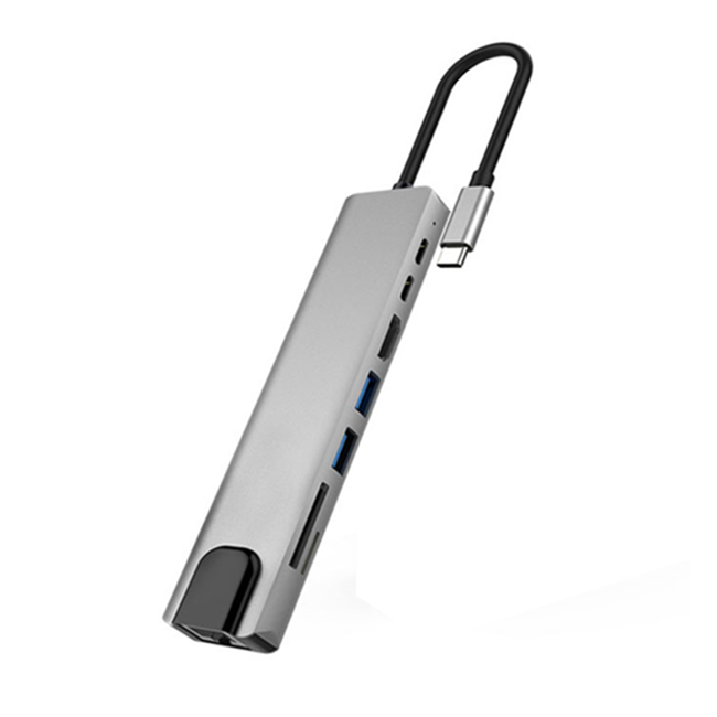 USB Type C HUB 8 в 1 USB HUB Многофункциональный адаптер для MacBook Pro и Type C Windows ноутбуки