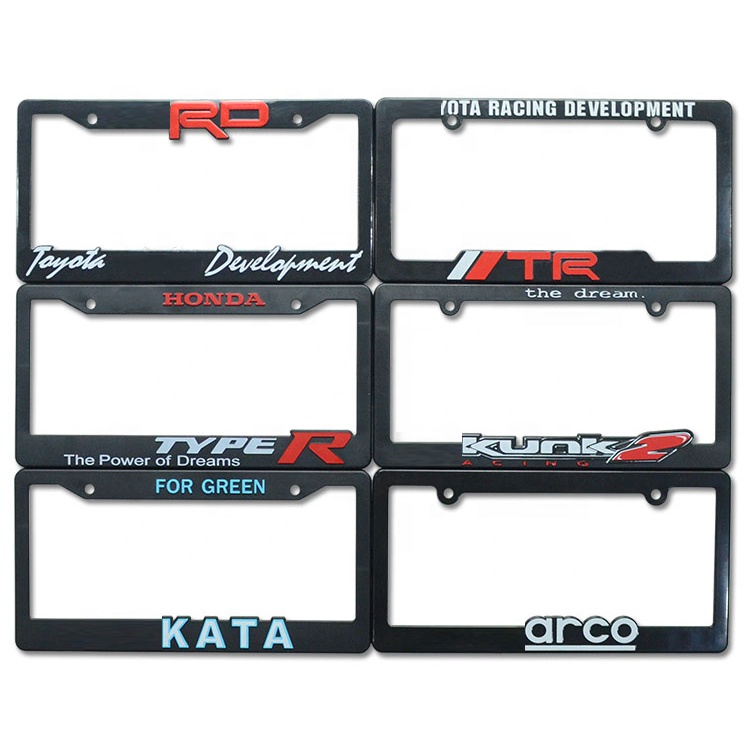 JDM accessories ABS License plate frame Cover holder Marco de matricula for USA and Canada customize logo