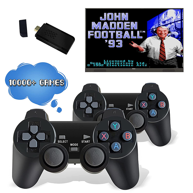Беспроводная ретро-консоль со встроенными 10000 + классическими играми plug play видеоигры 4K с имитаторами ТВ-полосок PS2 контроллеры
