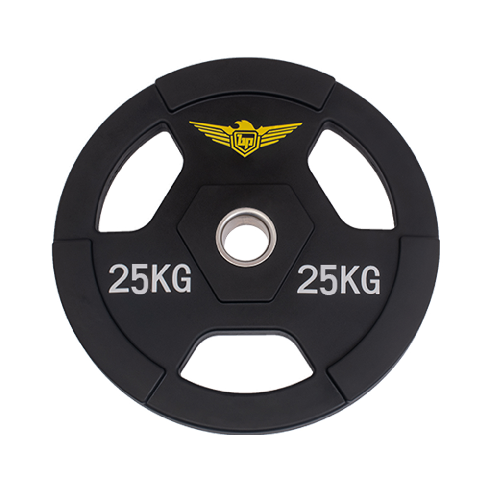 Fitness Equipment Exercise Durable Cheap 20kg 50kg Barbell Weightlifting Three-Hole Hand Grip Barbells Cast Iron Weight Plates