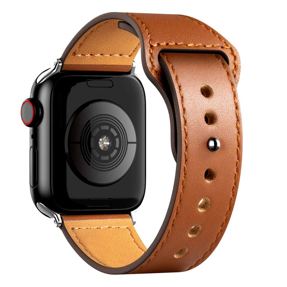 2021 Hot high-end luxury genuine leather apple watch band 38/40mm 42/44mm for iwatch series 6 se