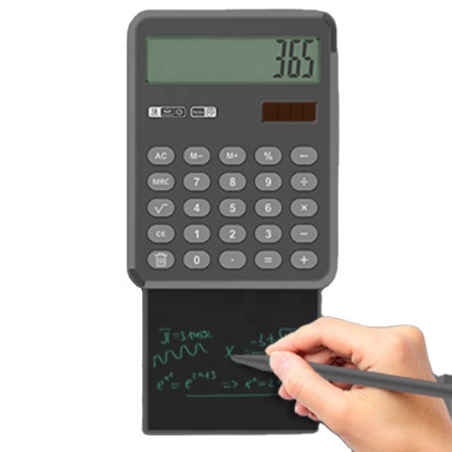 LCD Calculator Notepad 12 Digit Display Calculator for Drawing Memo Pads Planning Boards School Office Tools