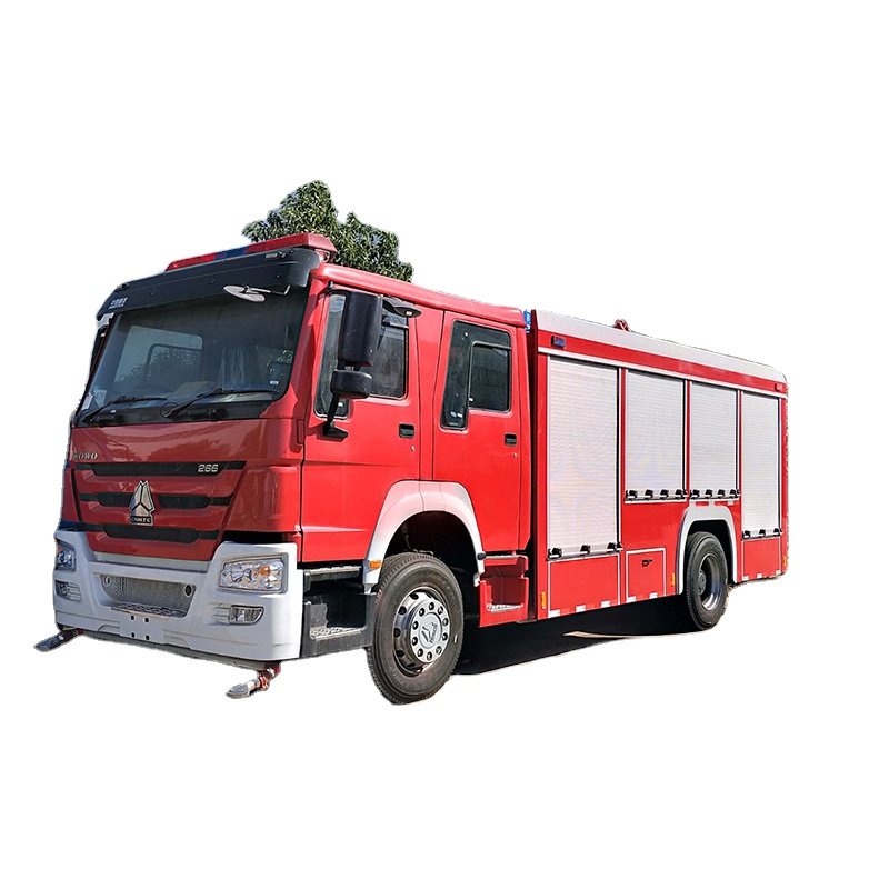 Красный пожарный автомобиль HOWO 266hp, пожарная машина