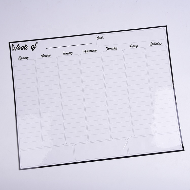 weekly calendar fridge magnet with pen