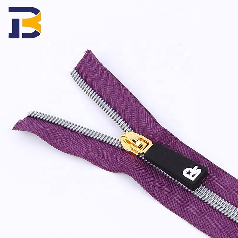Low Cost Multi Rainbow Color Silver Teeth Nylon Zipper Luggage Cremallera Close End Two Way Tailoring Zip For Sewing