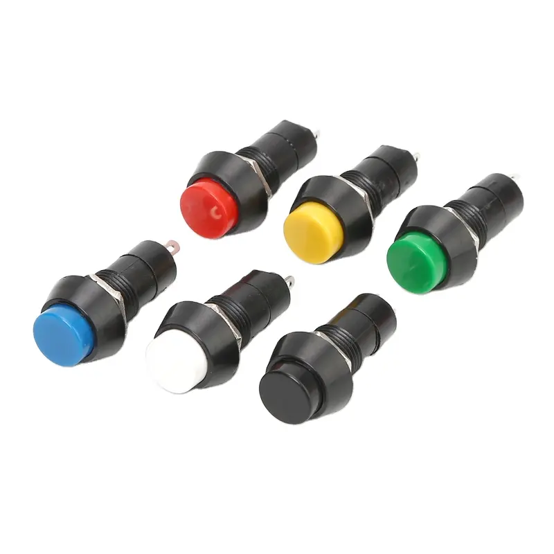 2PIN 12mm PBS-11A  self-locking Plastic round Push Button Switch Latching Switches ON-OFF