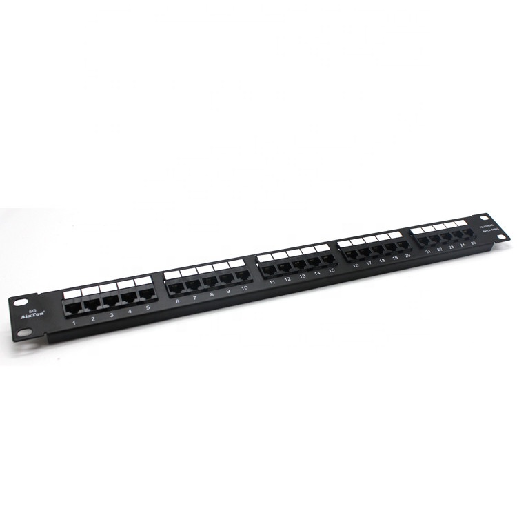 19 дюймовый телефонный голосовой 25 порт 50 портовая Cat3 RJ11 RJ12 4P4C UTP STP FTP сети Keystone Jack модуль патч панель