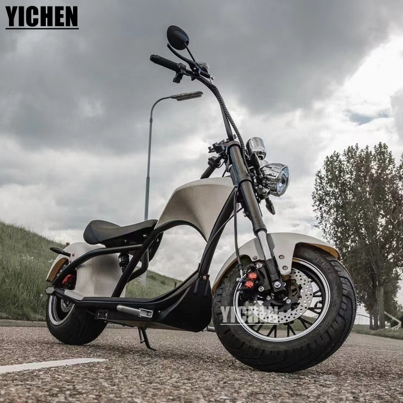 YICHEN Scooer Electrico EEC COC European Warehouse Stock Ebike Vintage Cruiser Adult Electric Chopper Motorcycle