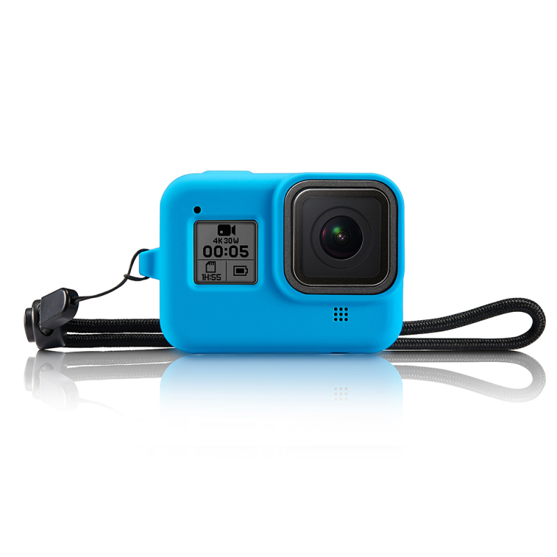 2 вида цветов Мягкий силиконовый чехол для экшн-Камеры GoPro Hero 8 защитный чехол с полным покрытием плавающая Водонепроницаемая Экшн-камера для подводной съемки на глубине аксессуары для телефонов из зернистой кожи