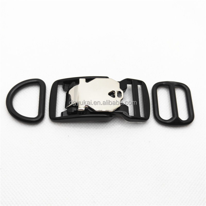 25mm BLACK COLOR Popular Sale Military Style Magnetic zinc alloy Tactical Metal Webbing Buckle