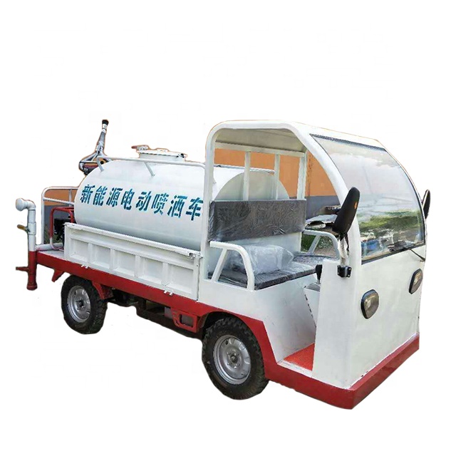 Park green road street shuttle sprinkling car multi function fog gun spray water vehicle