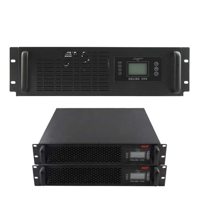Rack mounted single phase 3kva battery backup online ups power supply