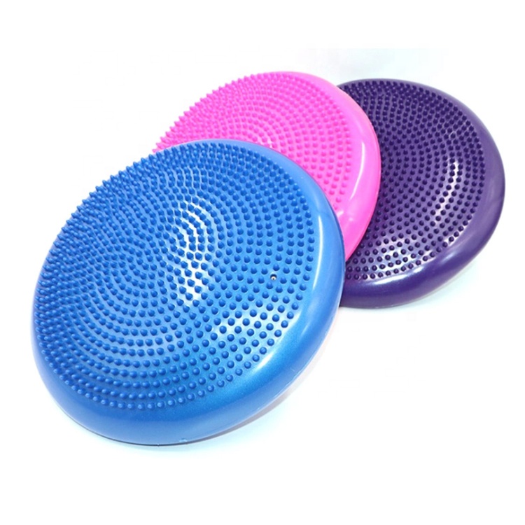 Inflatable Yoga Massage Ball Pad With Pump Air Stability Fitness Balance Disc Exercise Ball Cushion Pilates Equipment Balls