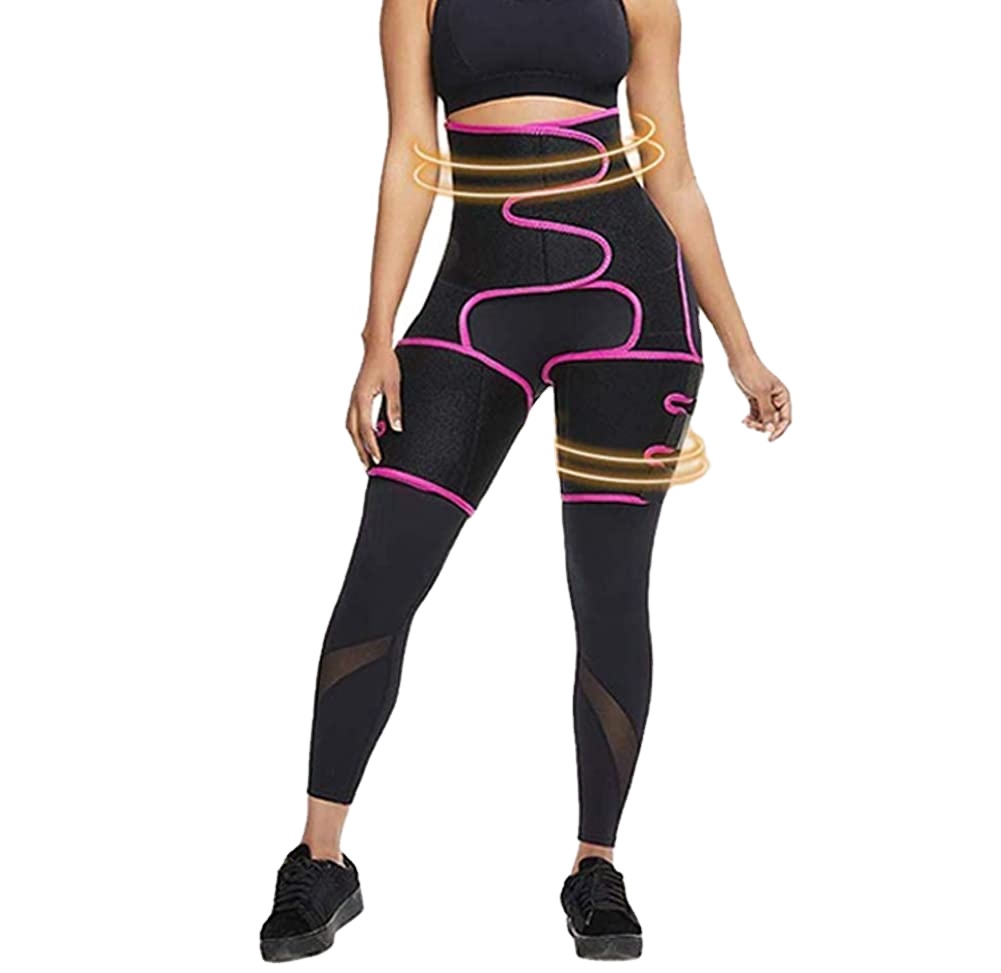 Professional Fitness Training 3-In-1 High Waist Tummy Belt Women Thigh Butt Lifter For Women Weight Loss Equipment