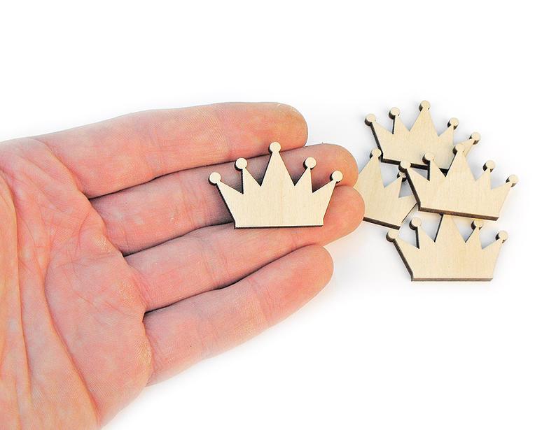 Wholesale DIY Laser Cut Wood Crown Shape Wooden Birthday Decorations