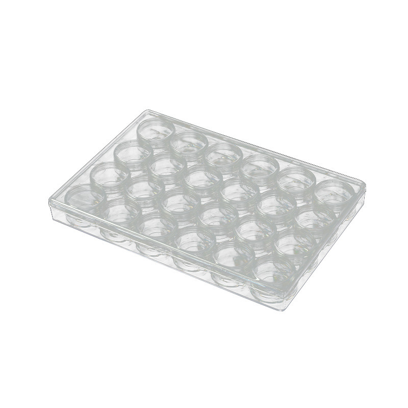Clear Plastic Bead Storage Containers Set With 24 Pieces Storage Jars Diamond Painting Accessory Box Transparent Bottles
